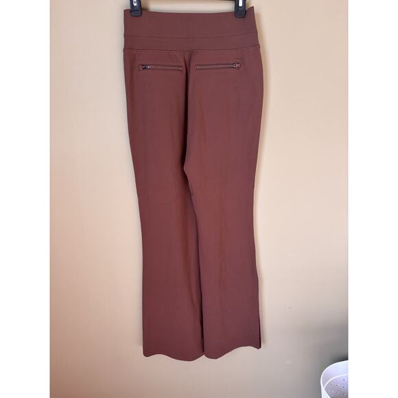 Athleta Venice Flare Pant Chocolate Brown XS Yoga Athleisure Split Leg - Picture 4 of 9